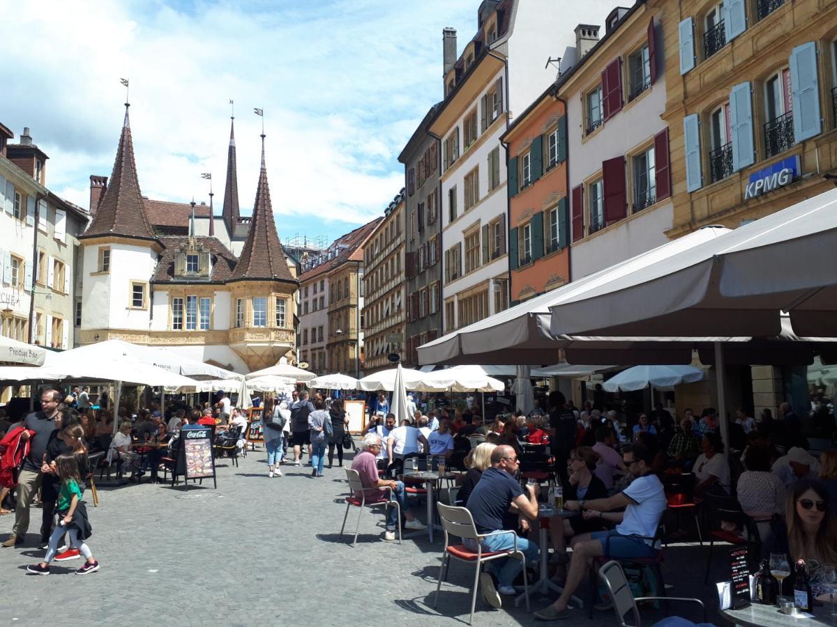 Ferienwohnung La Crique De L'Evole Neuenburg Exterior foto